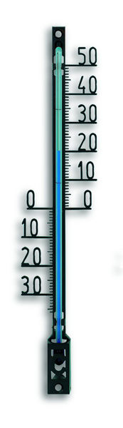 Снимка на Термометър външен PVC черен 160мм