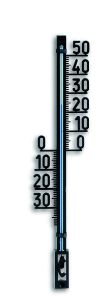 Снимка на Термометър за външна и вътрешна температура, черен 65х23х275 мм