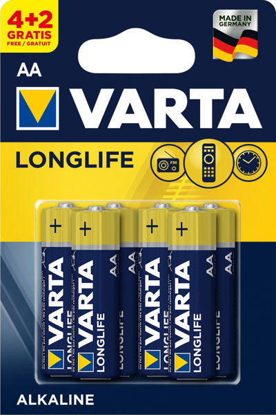 Снимка на Батерии LONGLIFE EXTRA алкални AA /4 + 2 бр./