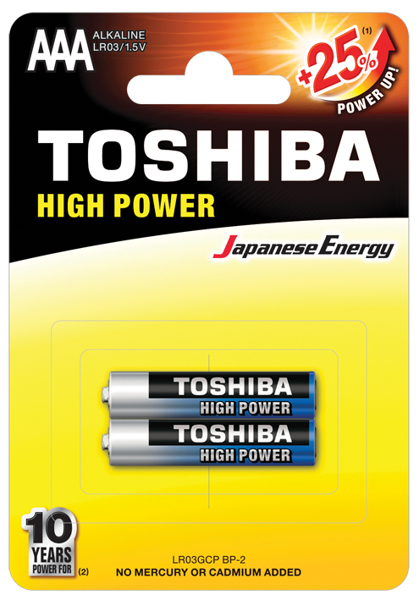 Снимка на Батерия Toshiba Alkaline LR03 1.5V AAA - 2 бр. 1TOBA030BL0030000D