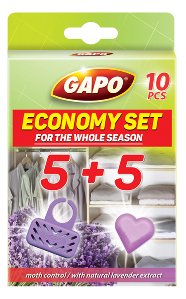 Снимка на Кошничка + таблетки против молци Gapo home set - 10 бр. в кутия