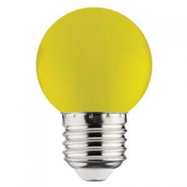 Снимка на Крушка LED 001-017-0001 1W E27 жълта 105Lm малък балон