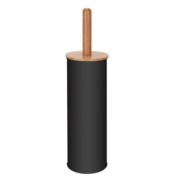 Снимка на Четка WC с бамбукова дръжка 10.3х38.4см. - черна 