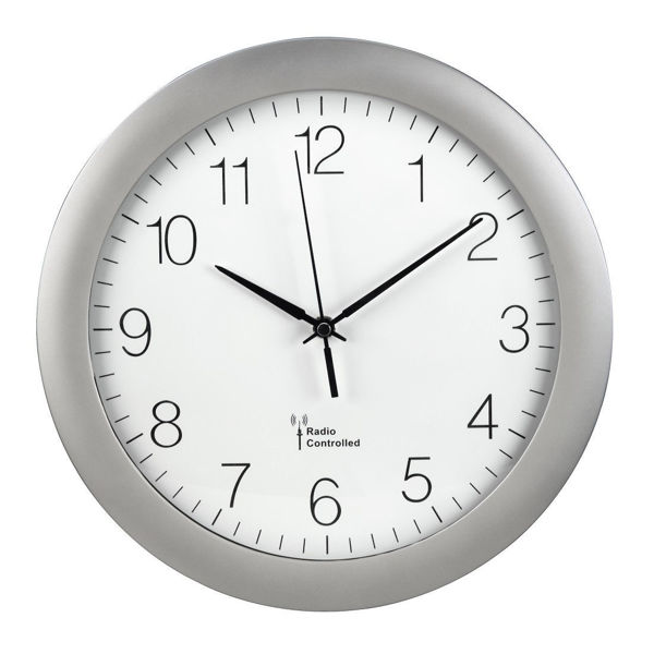 Снимка на DCF радио часовник стенен "PG-300" - сребърен Х