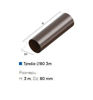 Снимка на Тръба PVC INES - Ф80 - 3м - кафява - LEXON