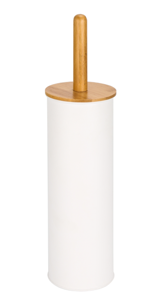 Снимка на Четка WC с бамбукова дръжка 10.3х38.4см. - бяла