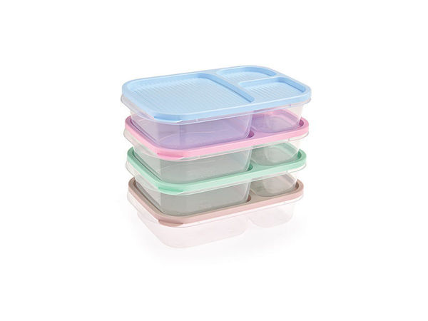 Снимка на Кутия PVC триразделна (24x15,5x5 см) 0,150 + 0,225 + 0,775 L