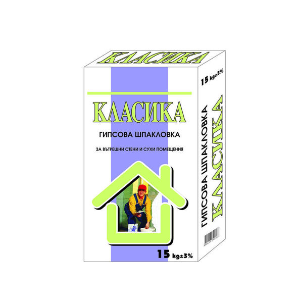 Снимка на Шпакловка гипсова КЛАСИКА - 15кг.