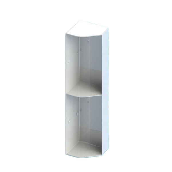 С ъгловият модул за шкаф ще получите още място за съхранение на вашите вещи в банята. С унерсалният си бял цвят модула за шкаф може да се комбинира идеално с голяма гама от шкафове.