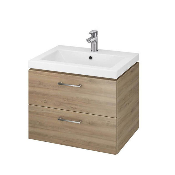 Снимка на Шкаф Lara 60см Орех МДФ с мивка Como 60см WALNUT SET 808 - Cersanit