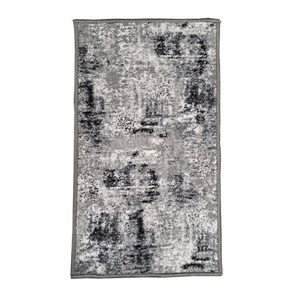 Мокетен килим Сиво черни спирали 0622RS39V2 е прекрасно допълнение към интериора на вашият хол или спалня, изработен с гумирана антислип подложка и технология хромоджет. Размер на килима: 140х200 см.