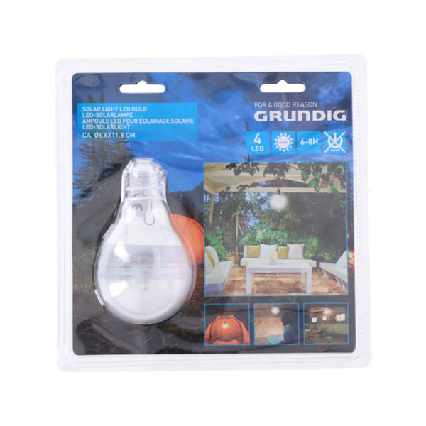 Снимка на Соларна крушка 4LED GRUNDING 6.8х11.8cm