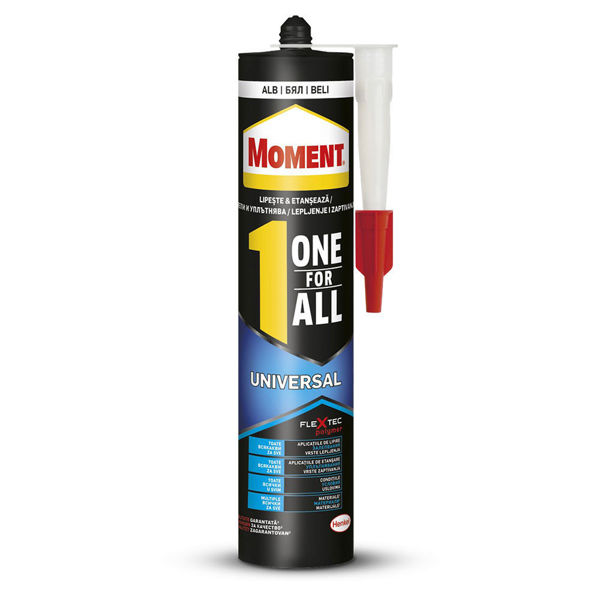 Снимка на Монтажно лепило ONE FOR ALL UNIVERSAL Flextec - бяло - 389гр.