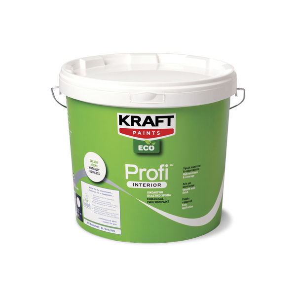 Снимка на Боя интериорна PROFI ECO бяла - 9 л - Kraft - JK41101000119