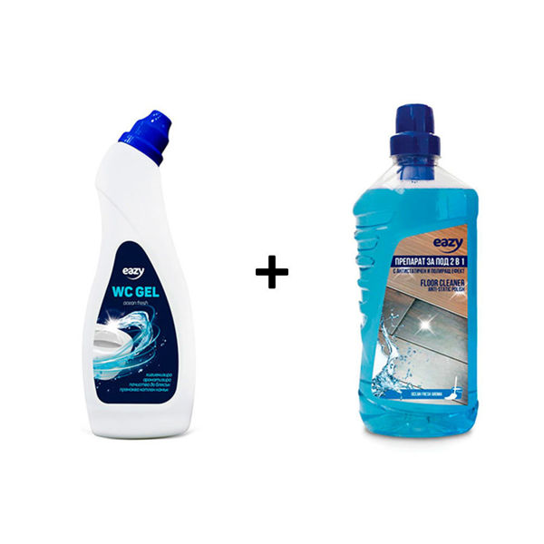 Снимка на WC гел Ocean Fresh 750мл + Препарат за под Ocean Fresh 1л, комплект