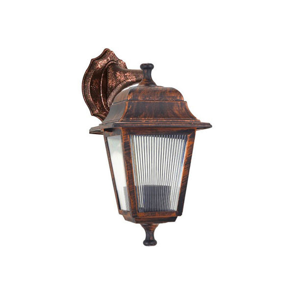 Снимка на Фенер фасаден BERGAMO-W E27 IP44,200х340mm, пластмасов, антик, 3241920