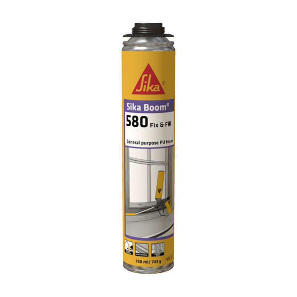 Снимка на Пяна пистолетна Sika Boom - 580 Fix & Fill - 750мл.- Sika - 714543