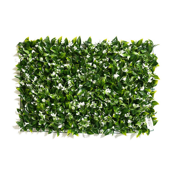 Декоративно пано трева с цветя бяло