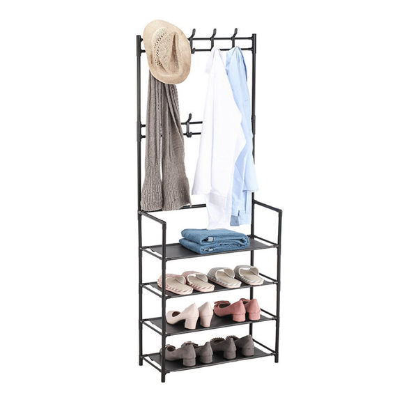 Органайзер за антре 4 етажа, 8 закачалки, размер: 60х26х155cm