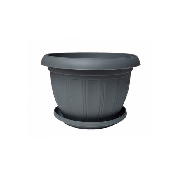PVC саксия Лотос цвят графит Ф17cm