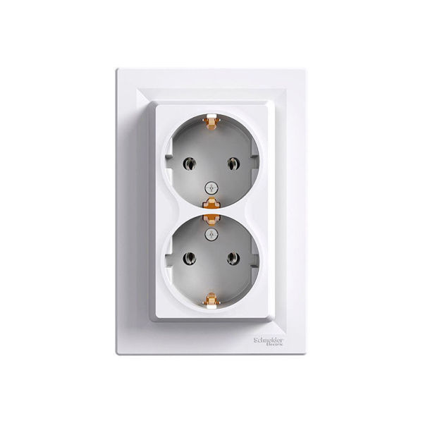 Двоен контакт бял